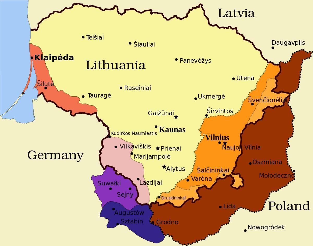 mapa kaunas Litva