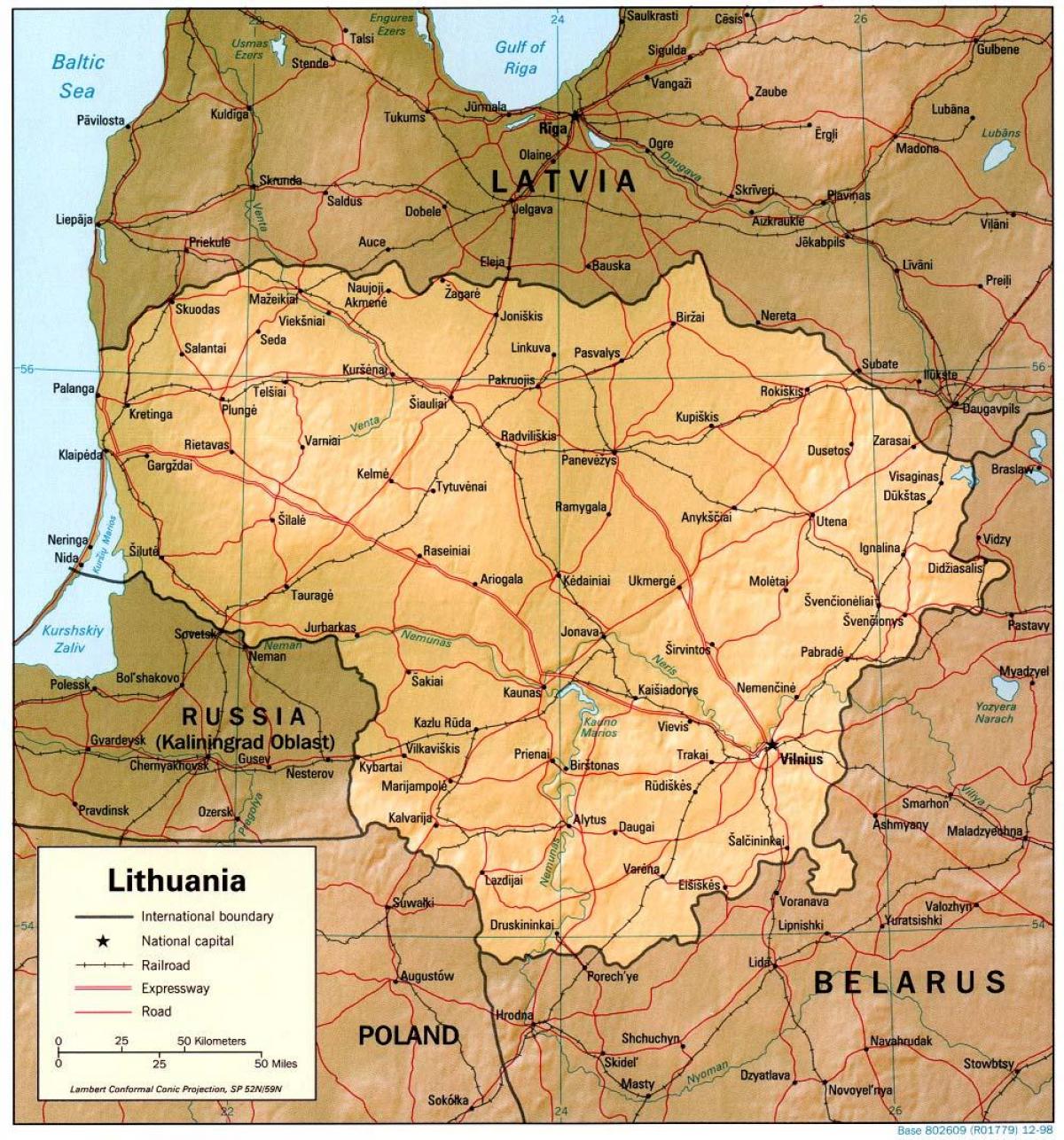 Mapa Litva 1900