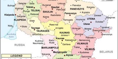 Mapa Litva politické