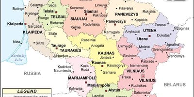 Mapa Litva politické